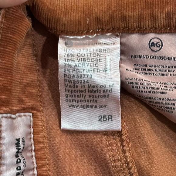 AG Adriano Goldschmied Farrah Skinny High-Rise Corduroy Jeans - Women’s Size 25R - Picture 6 of 6